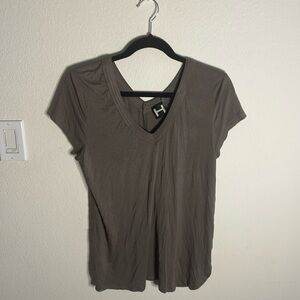 Light gray V-neck T-shirt